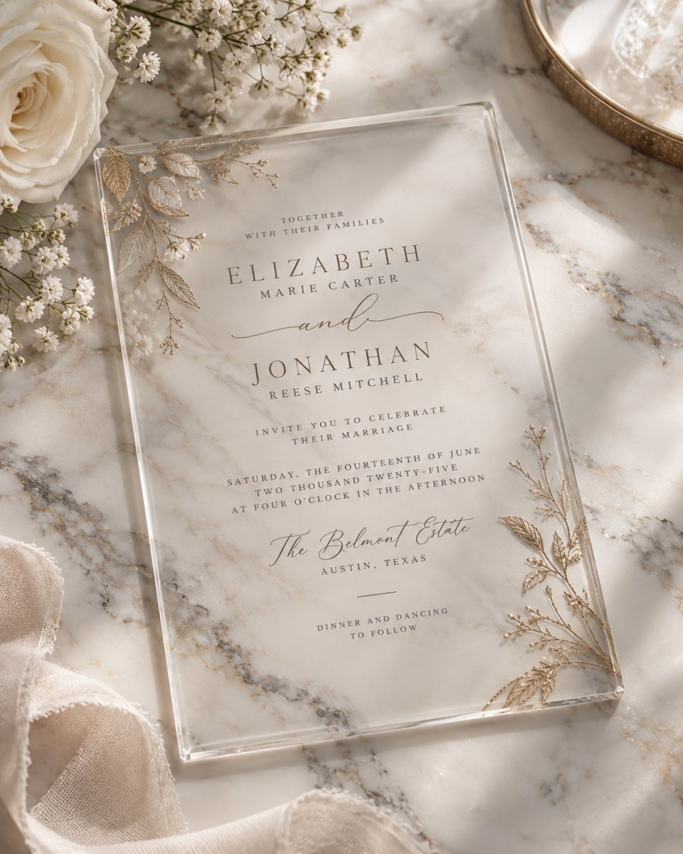 Acrylic invitation marble texture background