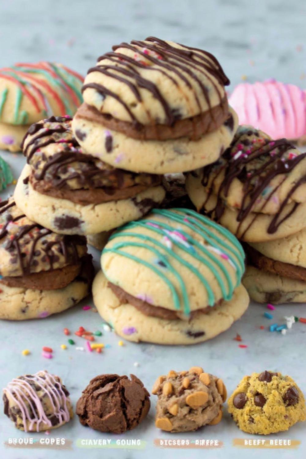 Colorful Cookie Variety Spread