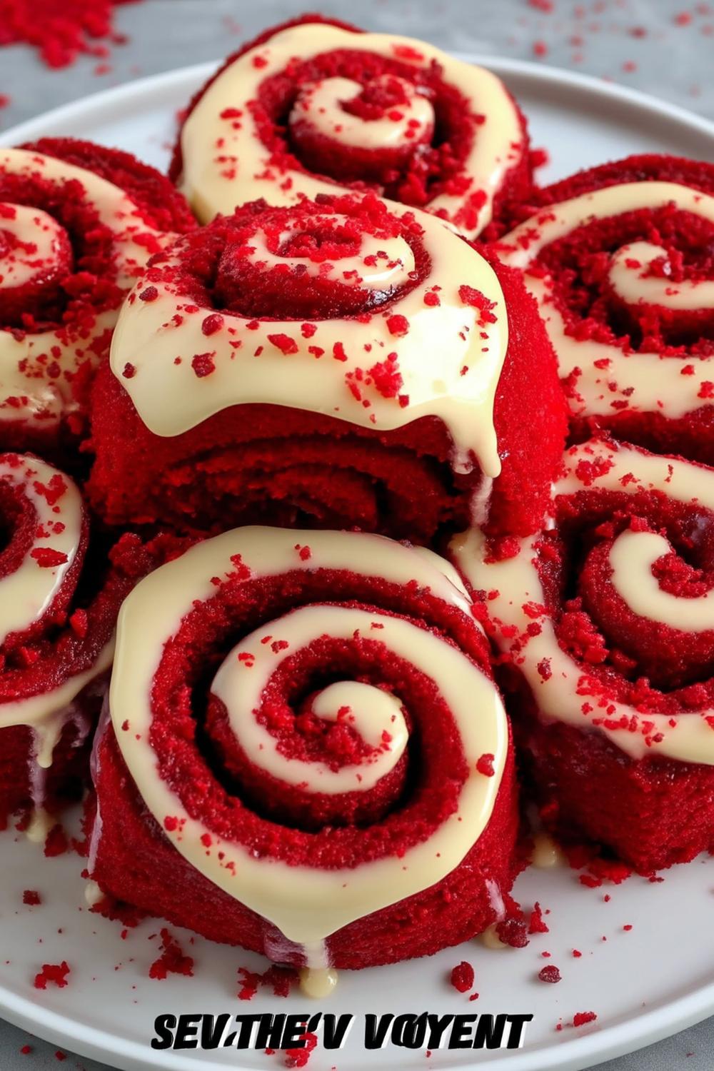 Crimson Velvet Swirl Rolls