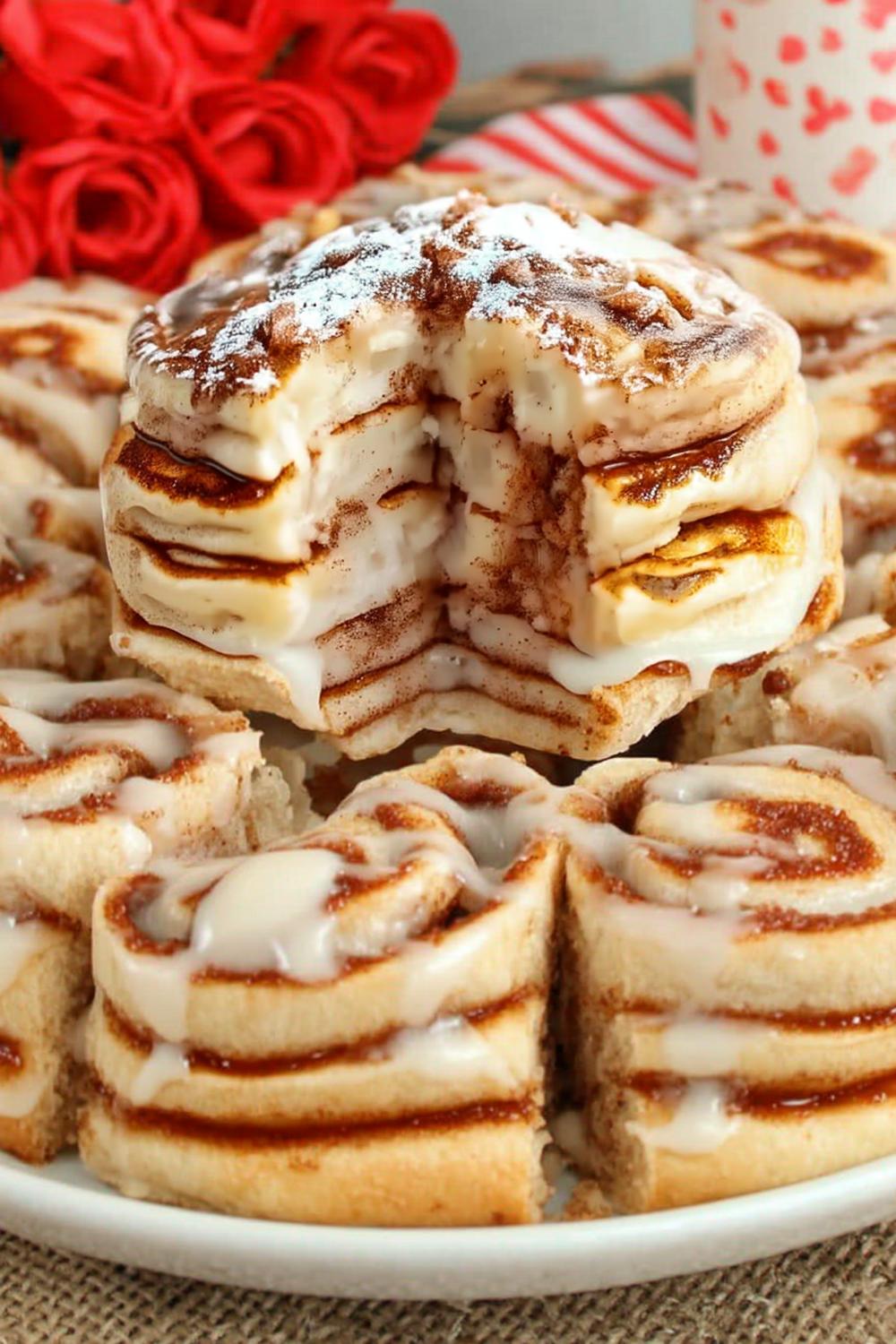Towering Cinnamon Roll Stack