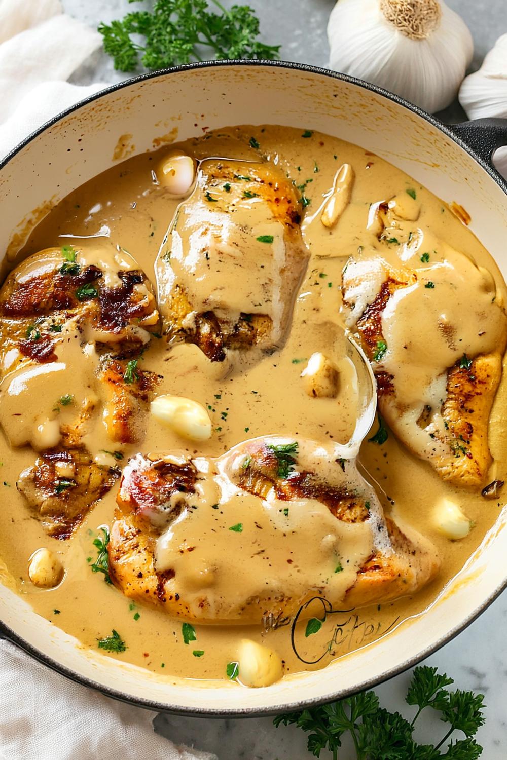 Creamy Garlic Pan Sauce