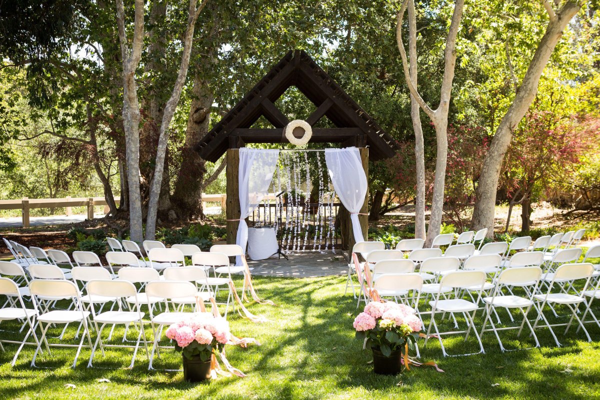 Affordable wedding venue setup