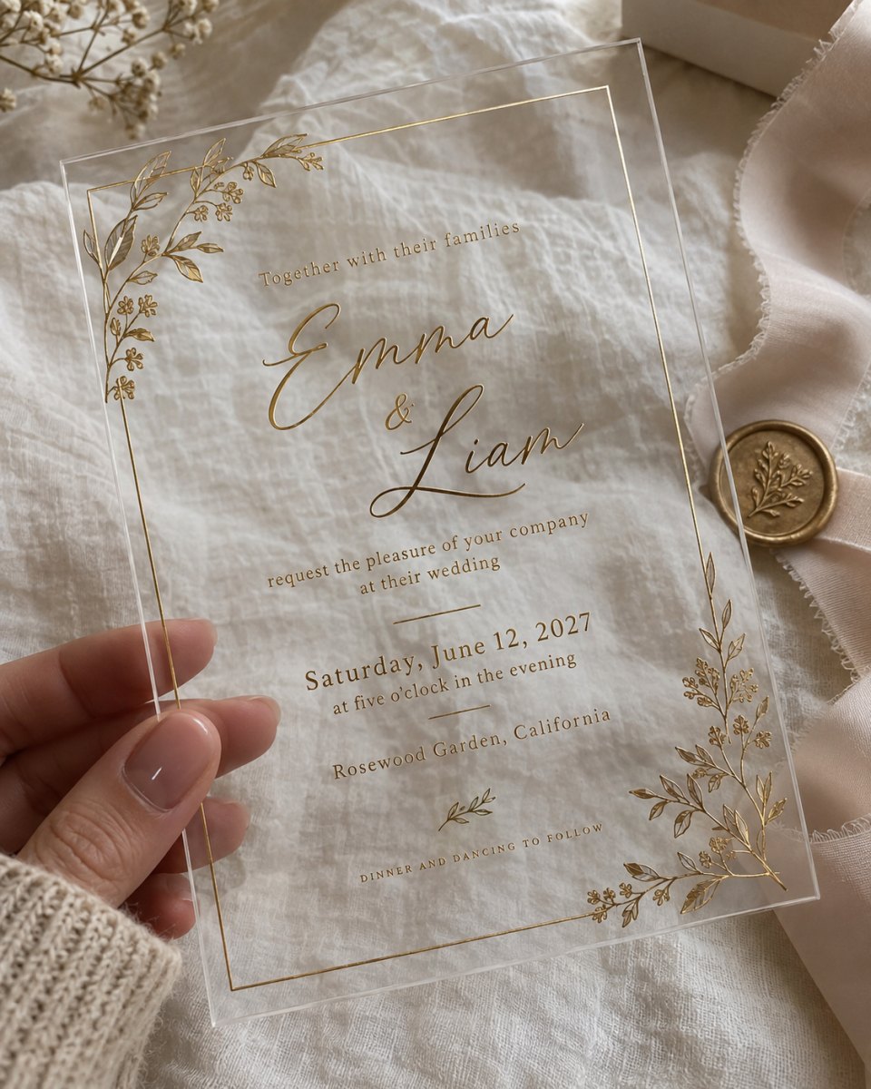 Acrylic Wedding Invitation Ideas for Modern Couples