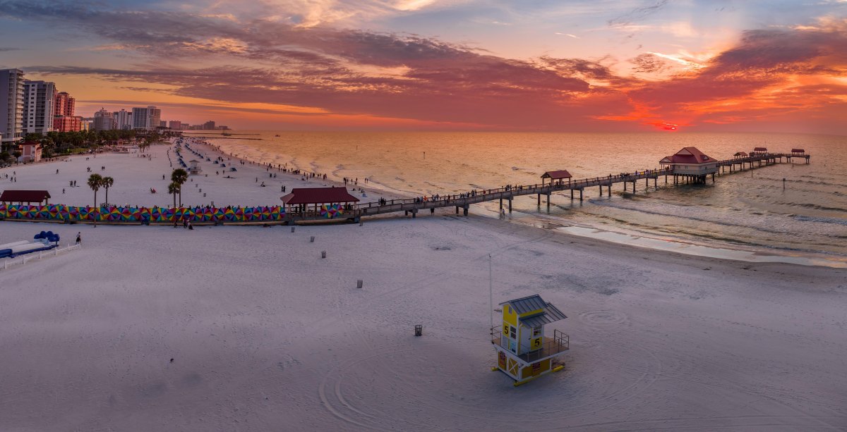 Clearwater Beach Gulf shoreline