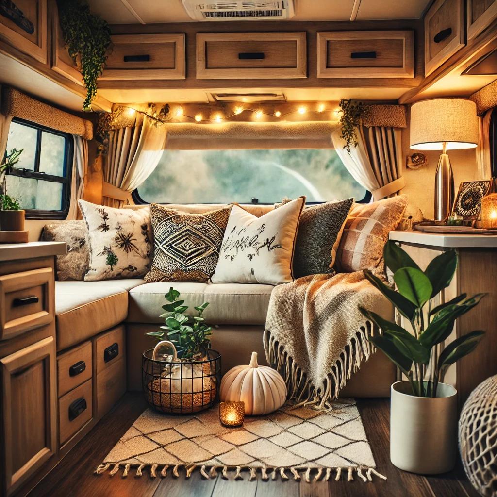 Cozy RV interior decor
