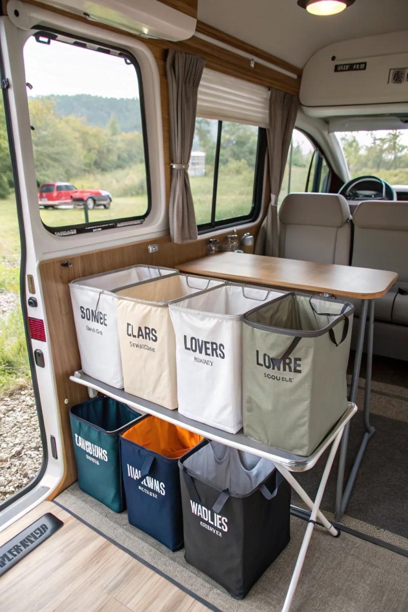 RV laundry storage