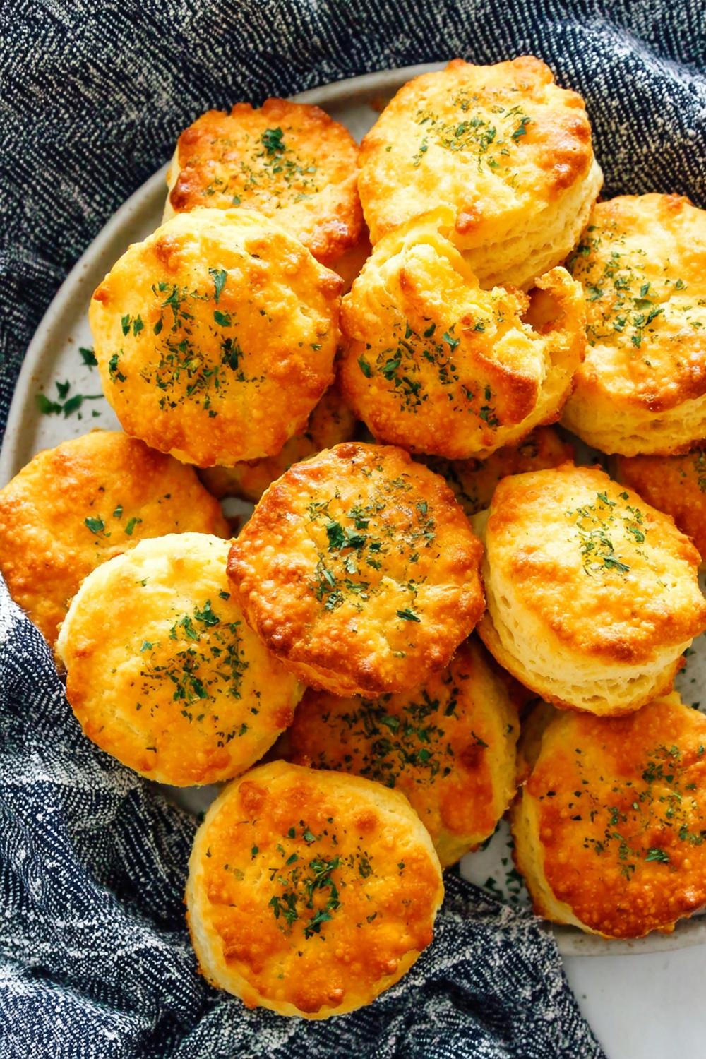 Fluffy Herb Biscuit Stack