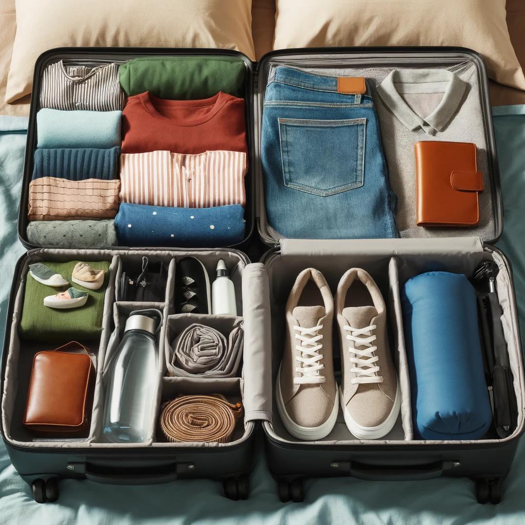 Balanced suitcase layout