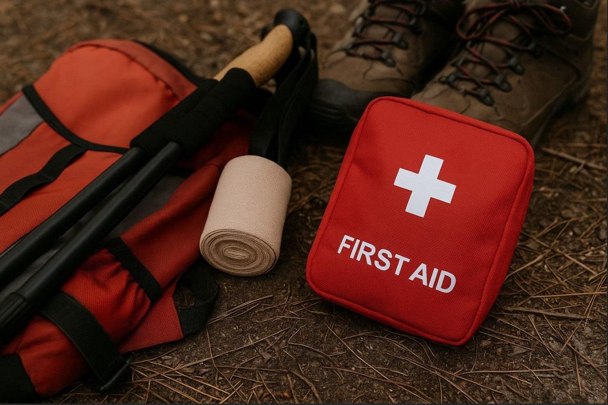 Compact hiking first aid kit