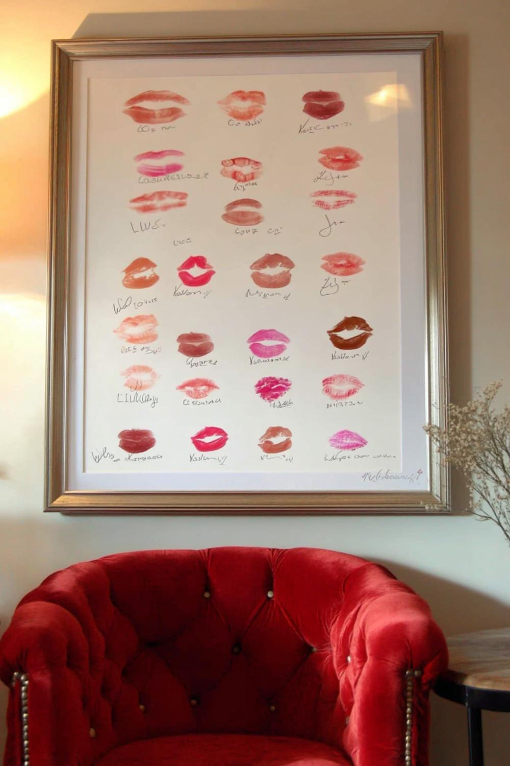 16. One-Color Balloon Cluster by the Sofa for galentines party decor simple ideas