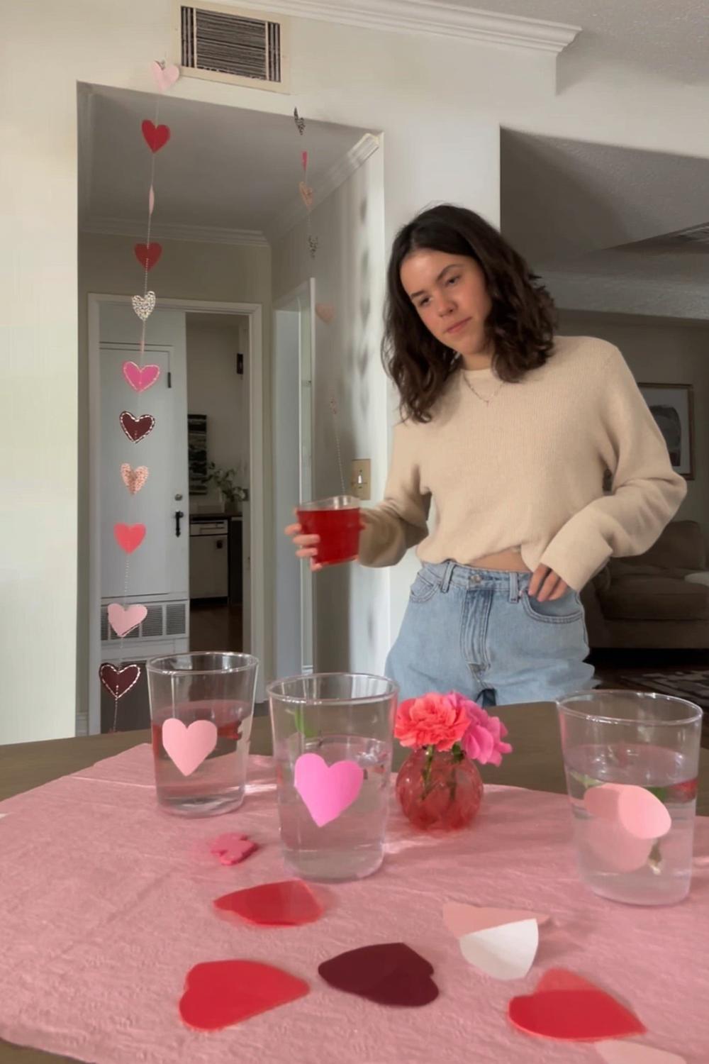 20. Simple Floral Trio in Clear Glass for galentines party decor simple ideas