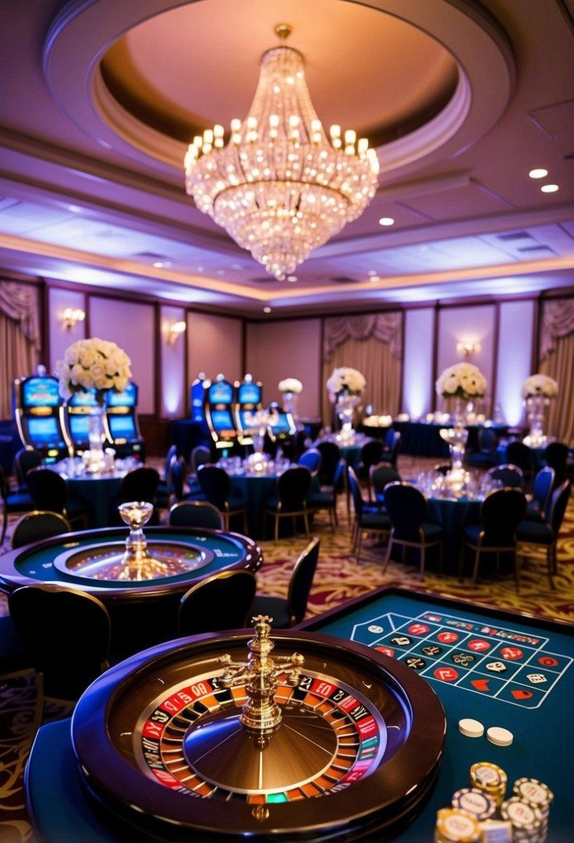 Glamorous Vegas casino wedding