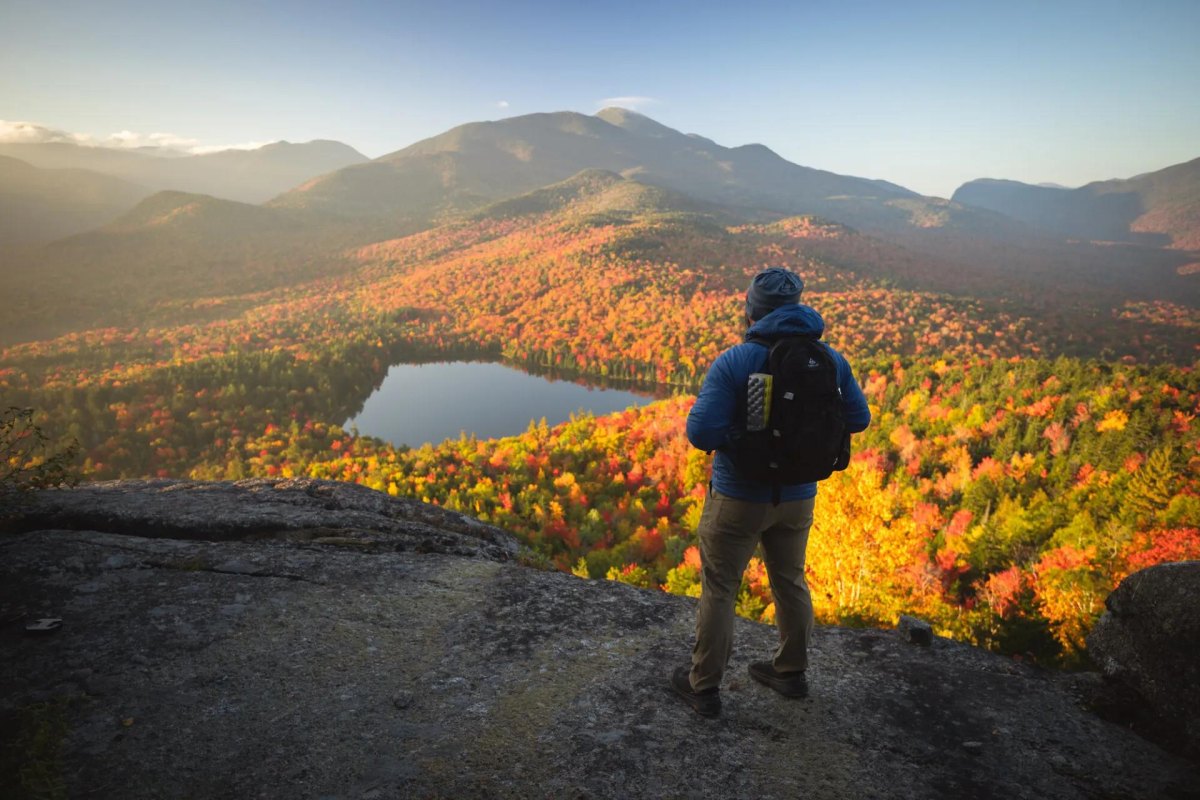 Lake Placid fall mountain trail
