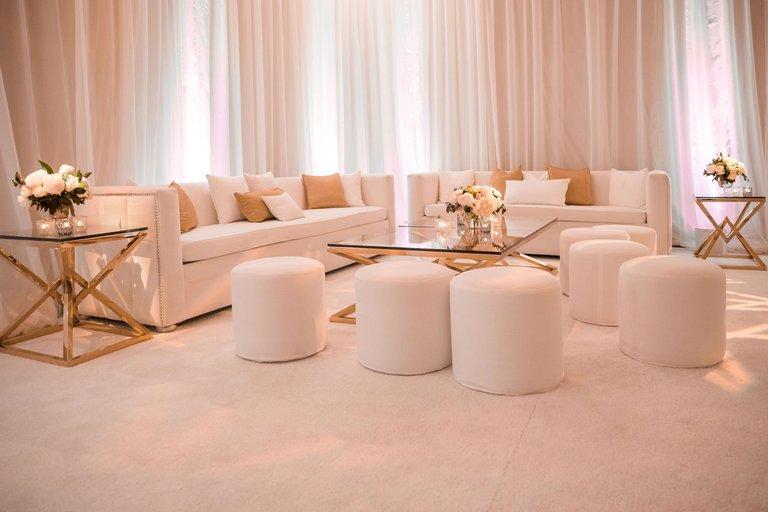 Luxury wedding lounge seating area