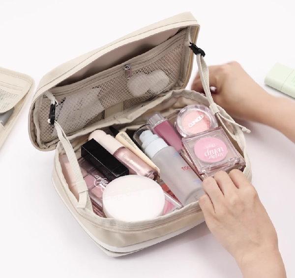 compact makeup travel beauty items