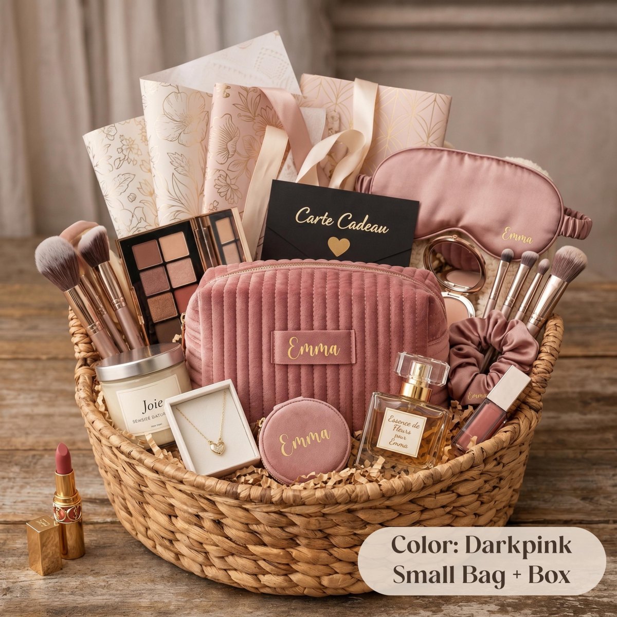 Makeup bridesmaid basket