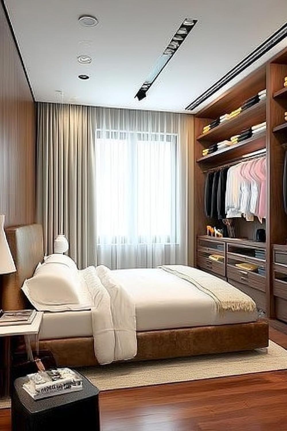 Walnut Wardrobe Integration