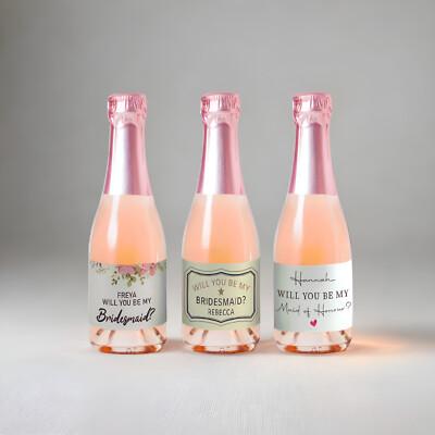 Mini champagne bridesmaid gift