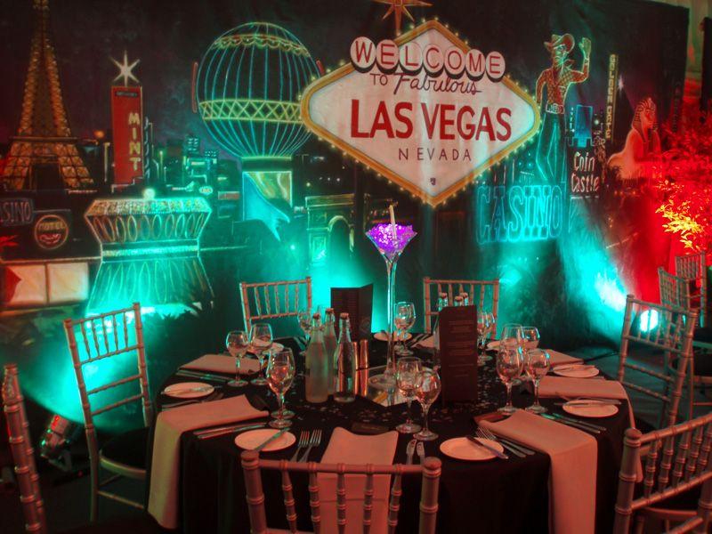 Neon Vegas wedding decor