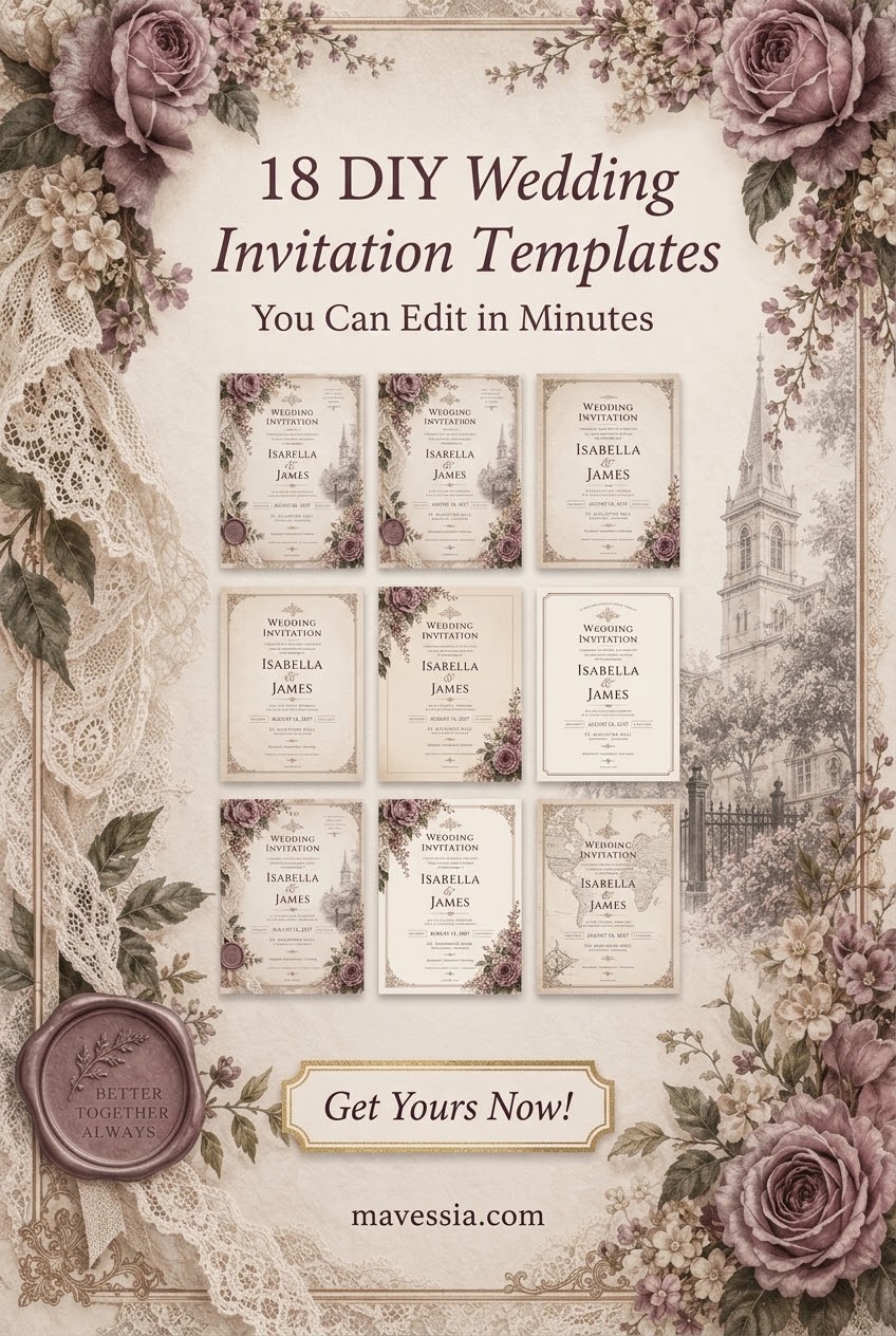 18 DIY Wedding Invitation Templates You Can Edit in Minutes