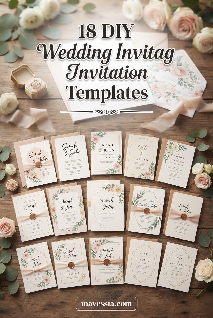 18 DIY Wedding Invitation Templates
