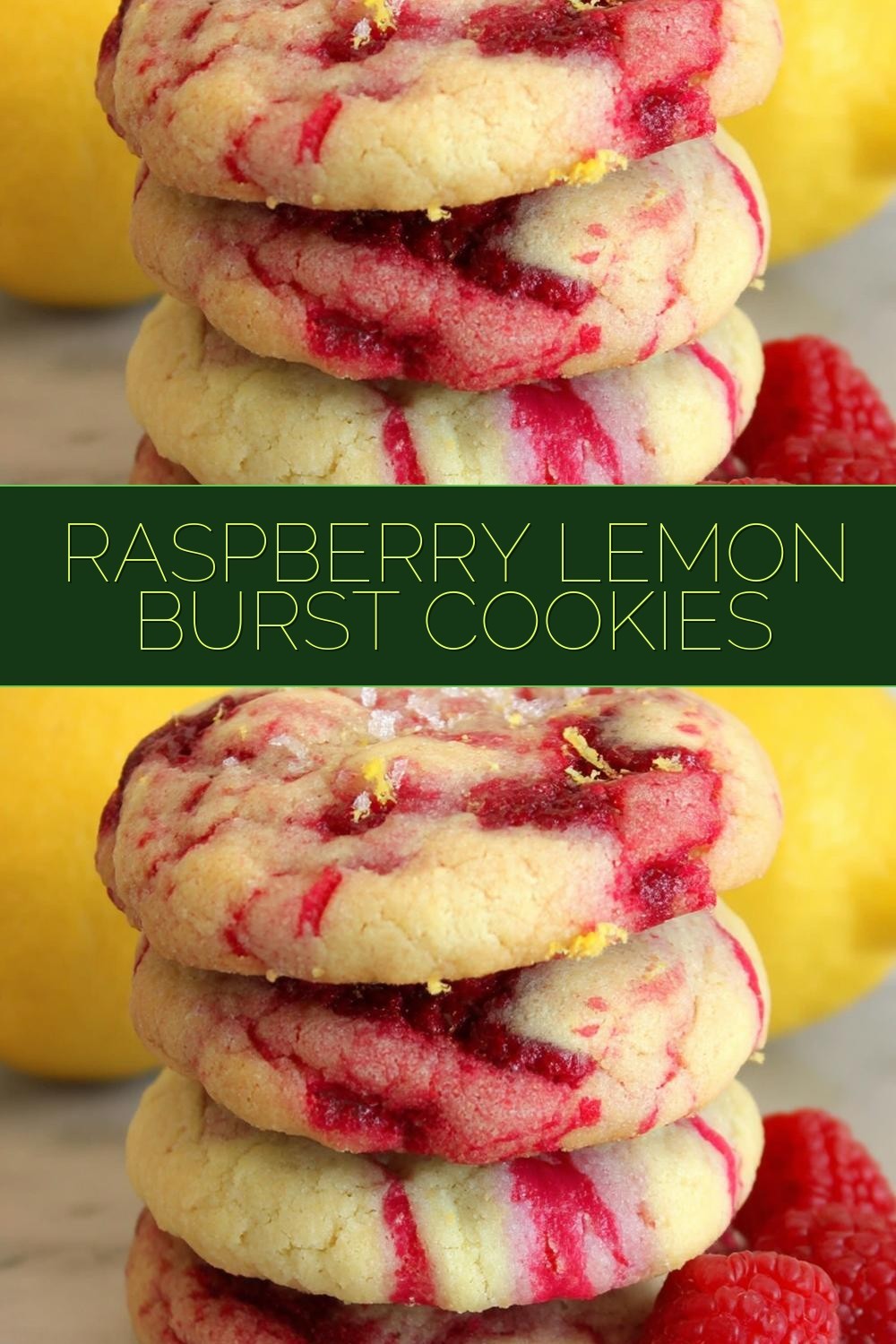 Raspberry Lemon Burst Cookies