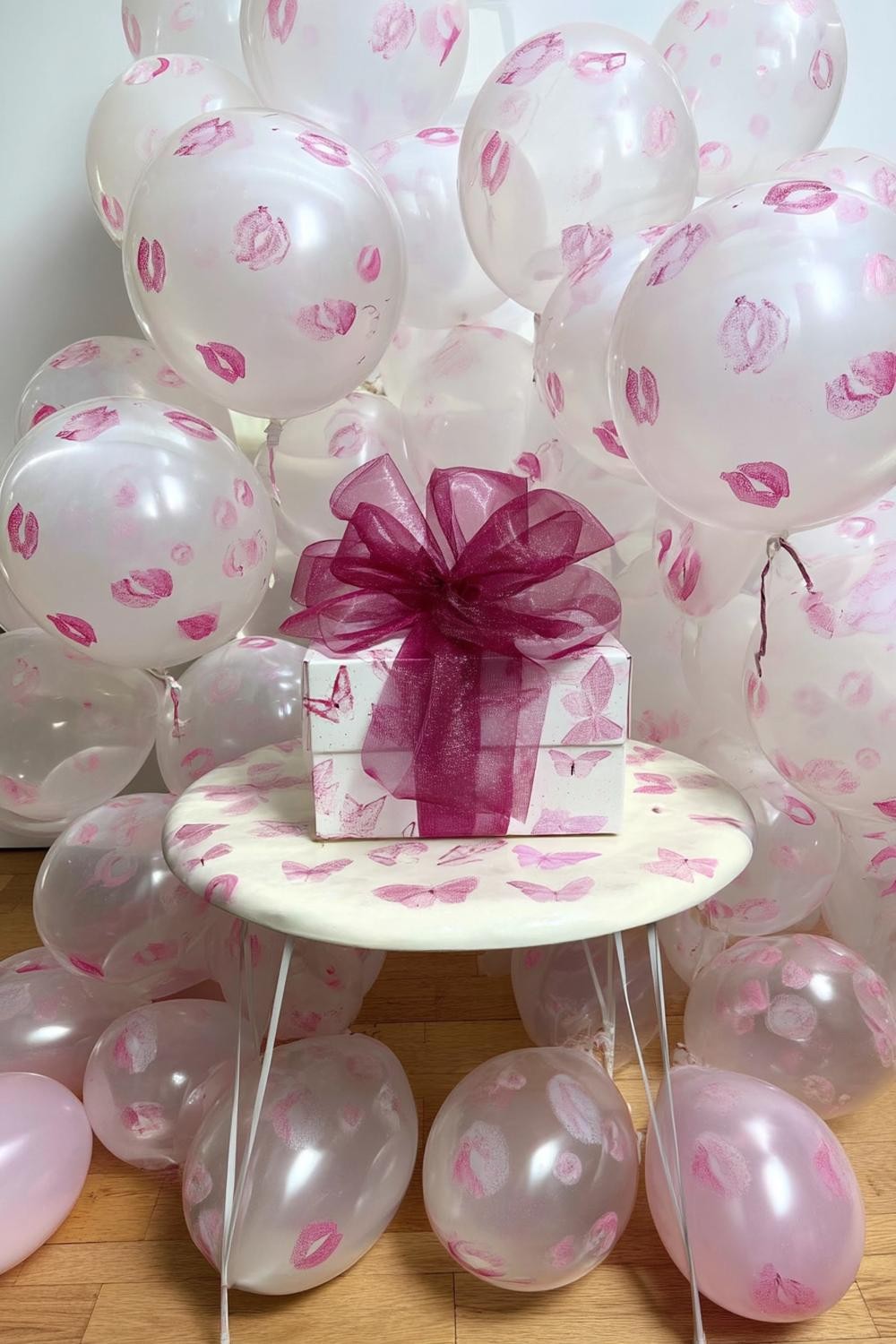 Bows-and-Pearls Centerpiece Vignette for galentines party decor aesthetic ideas