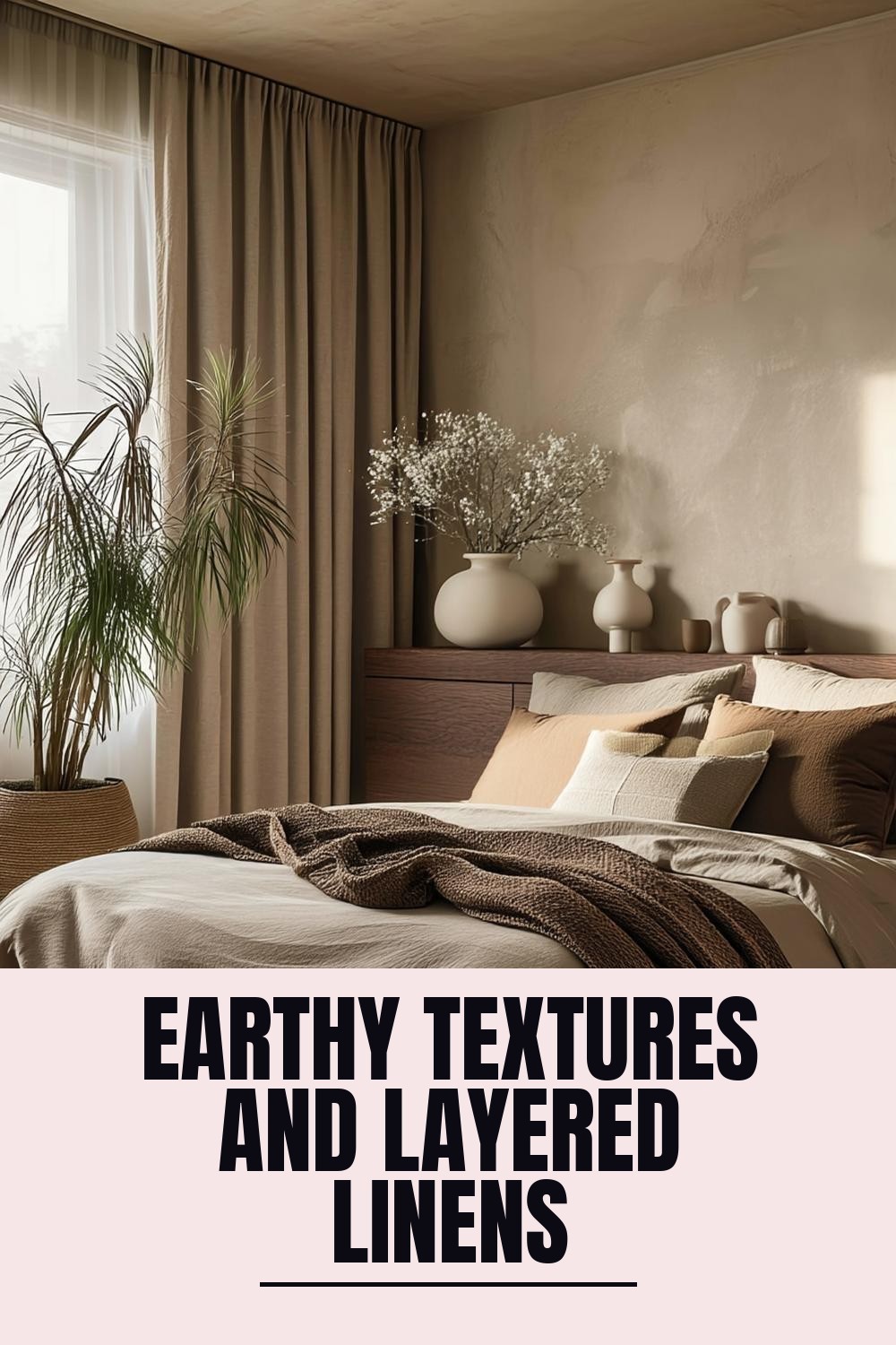 Earthy Textures and Layered Linens
