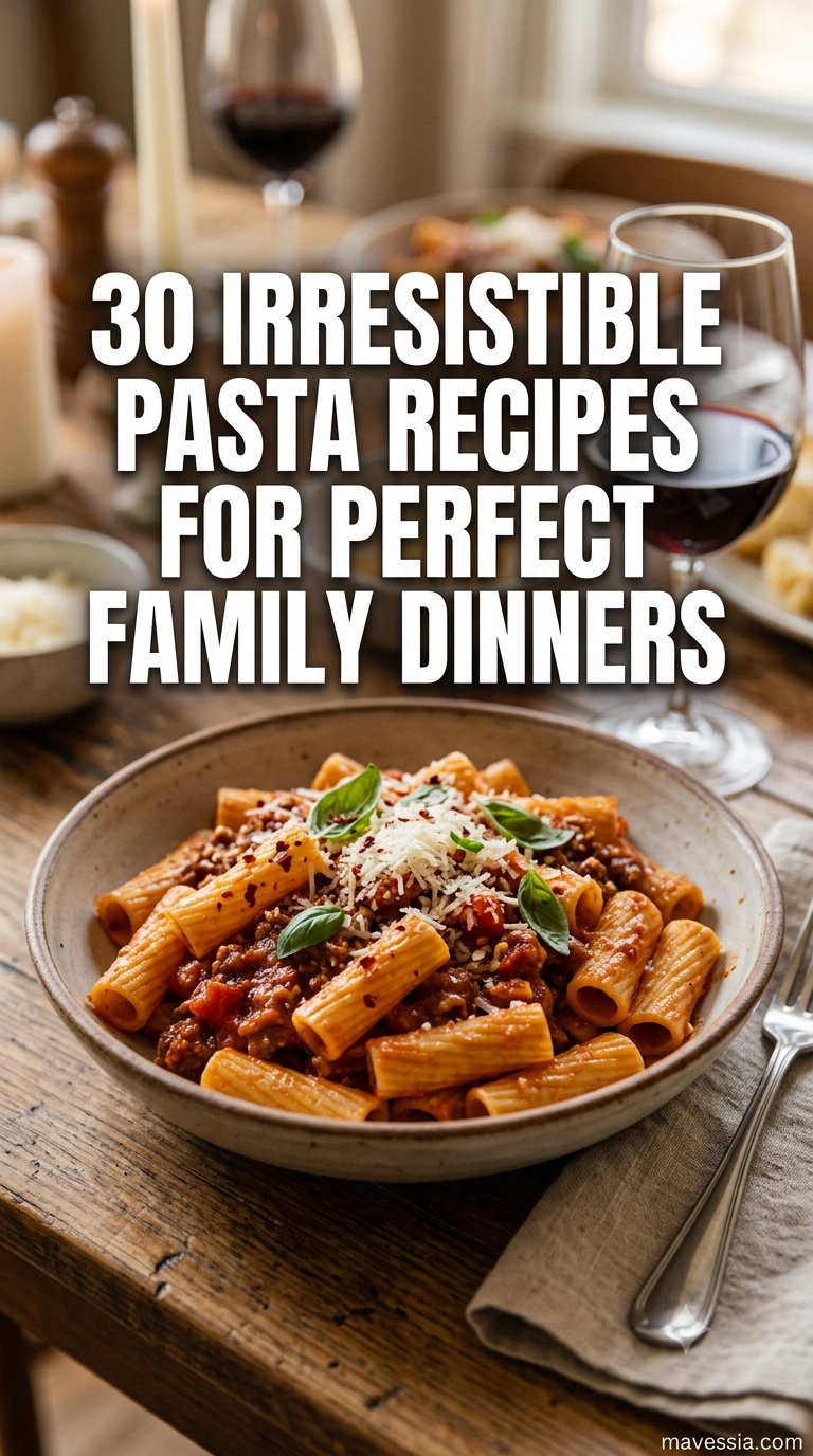 30 Irresistible Pasta Recipes for Perfect Family Dinners