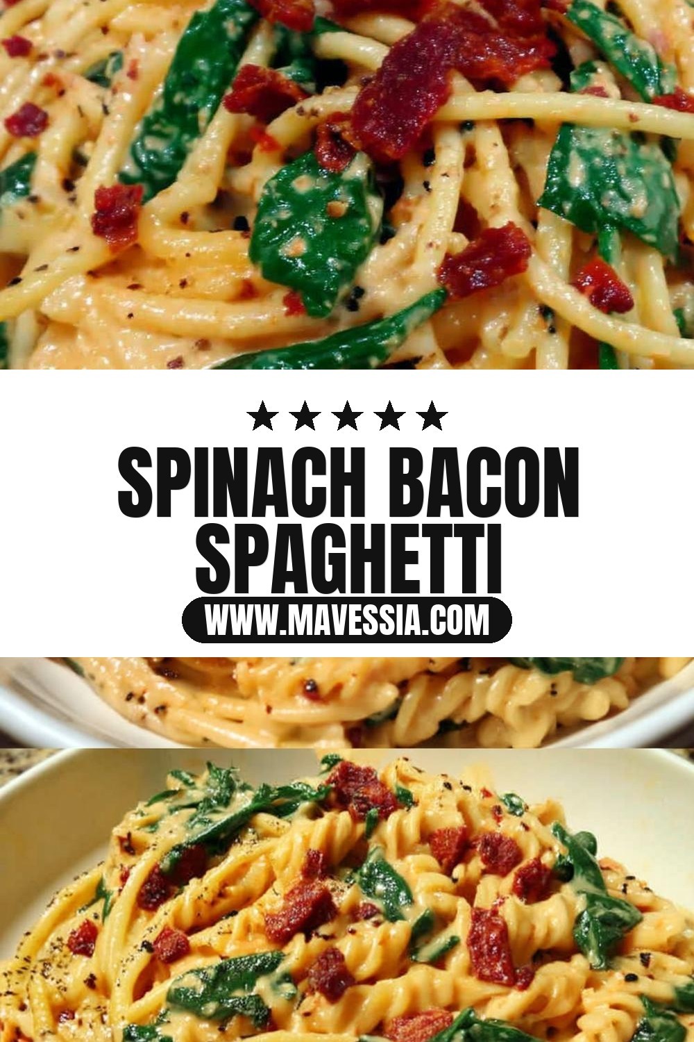 Spinach Bacon Spaghetti