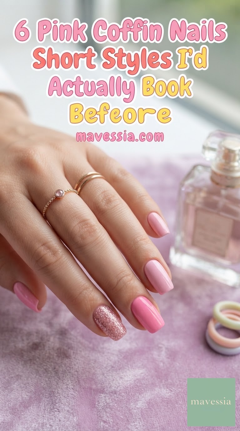 6 Pink Coffin Nails Short Styles I'd Actually Book Before