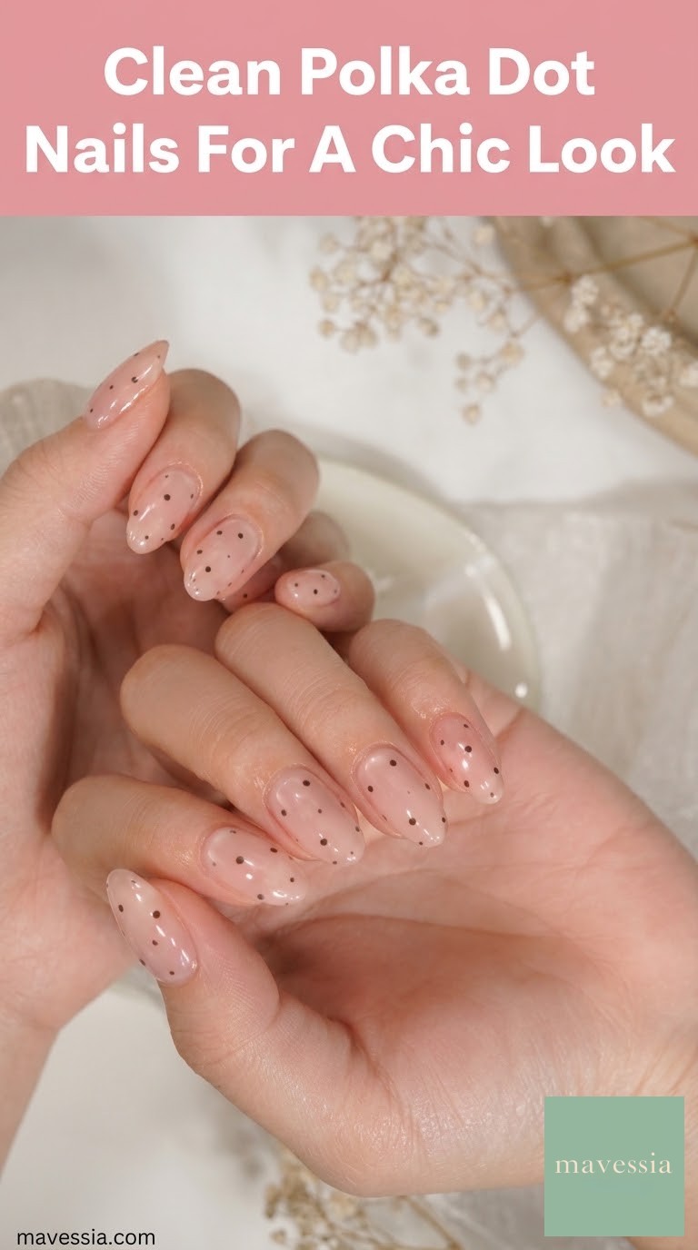Clean Polka Dot Nails For A Chic Look