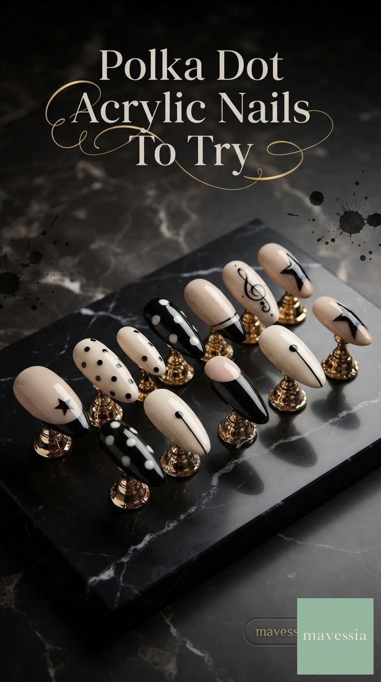 Polka Dot Acrylic Nails To Try