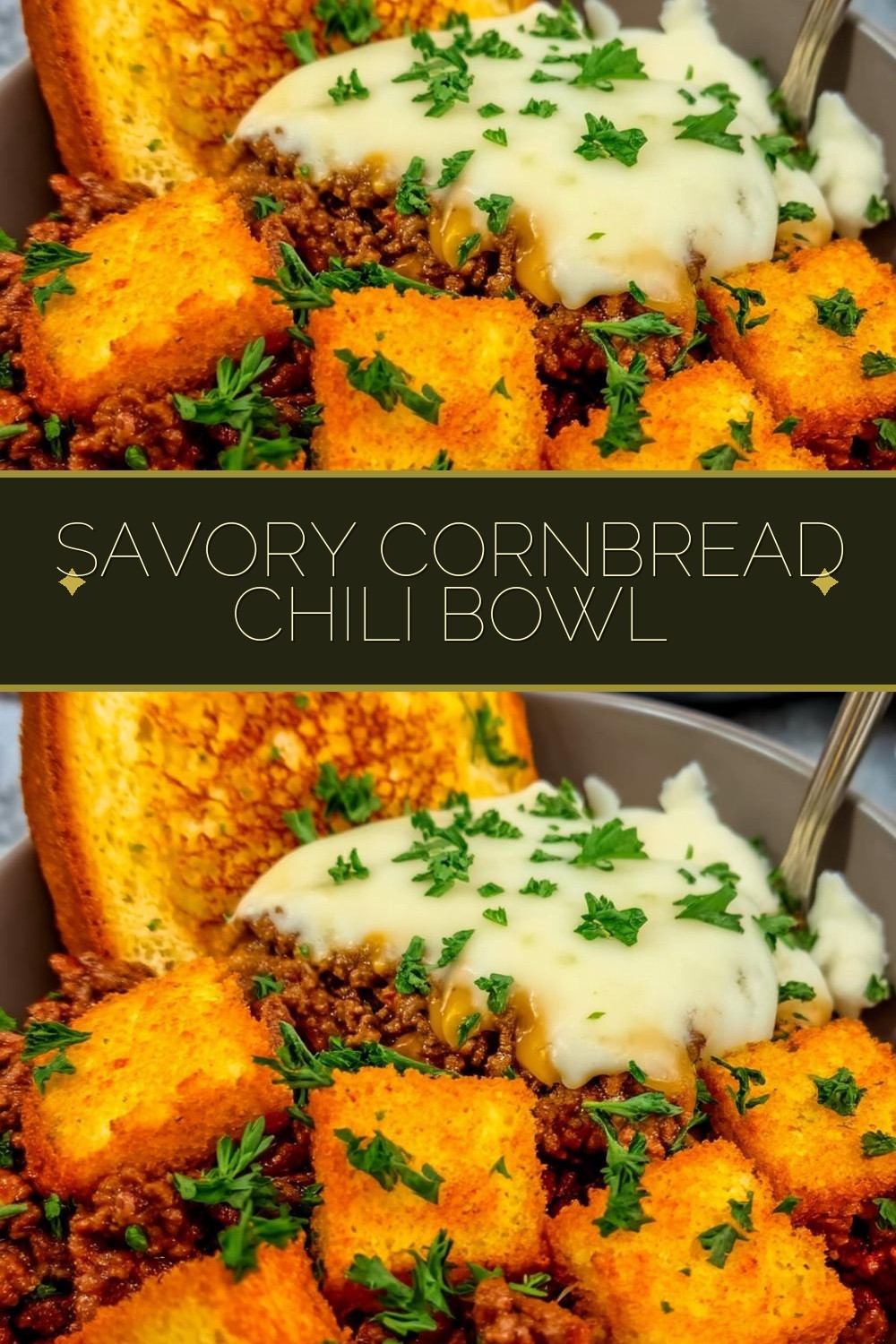 Savory Cornbread Chili Bowl