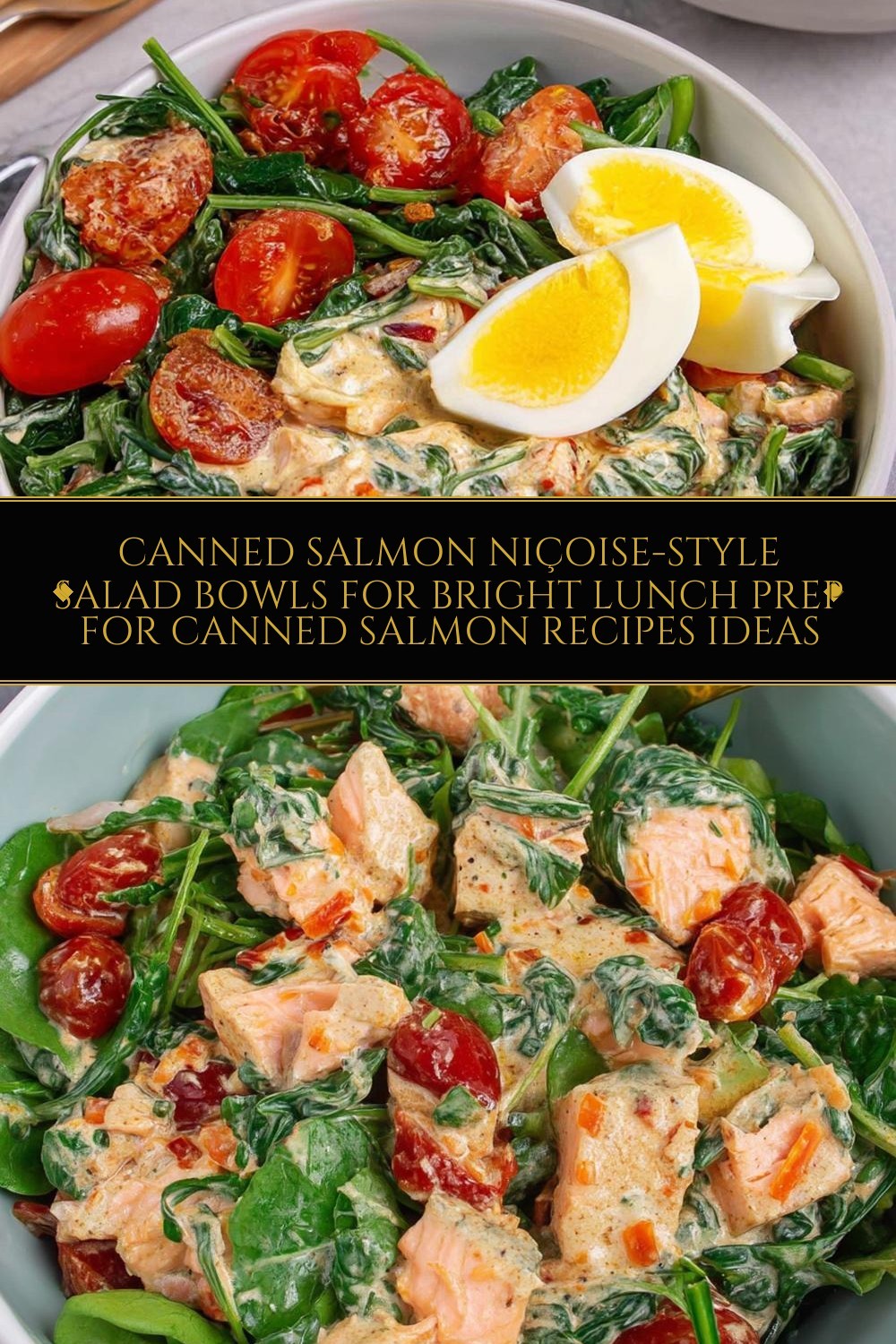 Canned Salmon Niçoise-Style Salad Bowls for Bright Lunch Prep for canned salmon recipes ideas