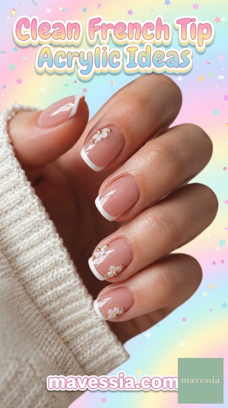 Clean French Tip Acrylic Ideas