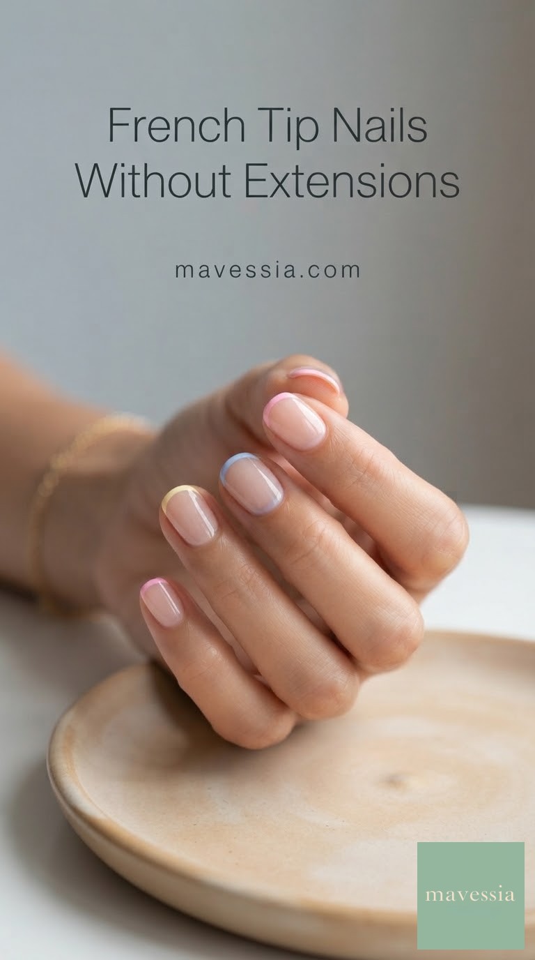 French Tip Nails Without Extensions