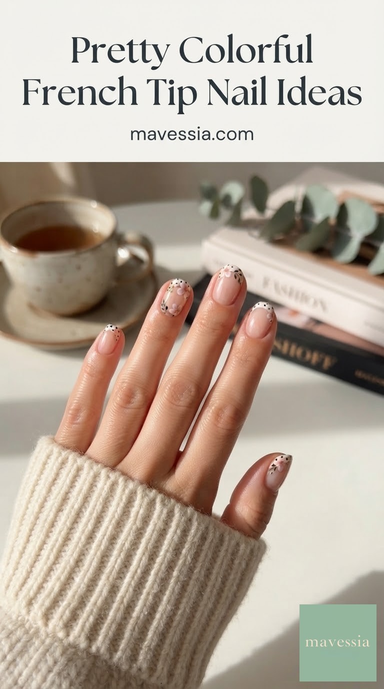 Pretty Colorful French Tip Nail Ideas
