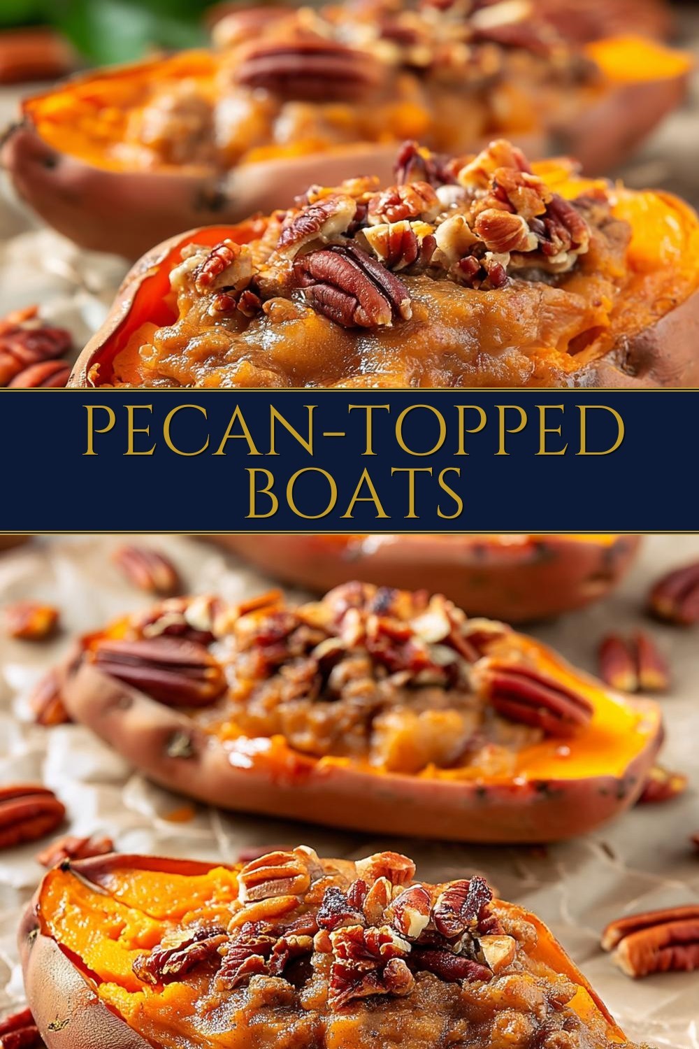 Pecan-Topped Boats