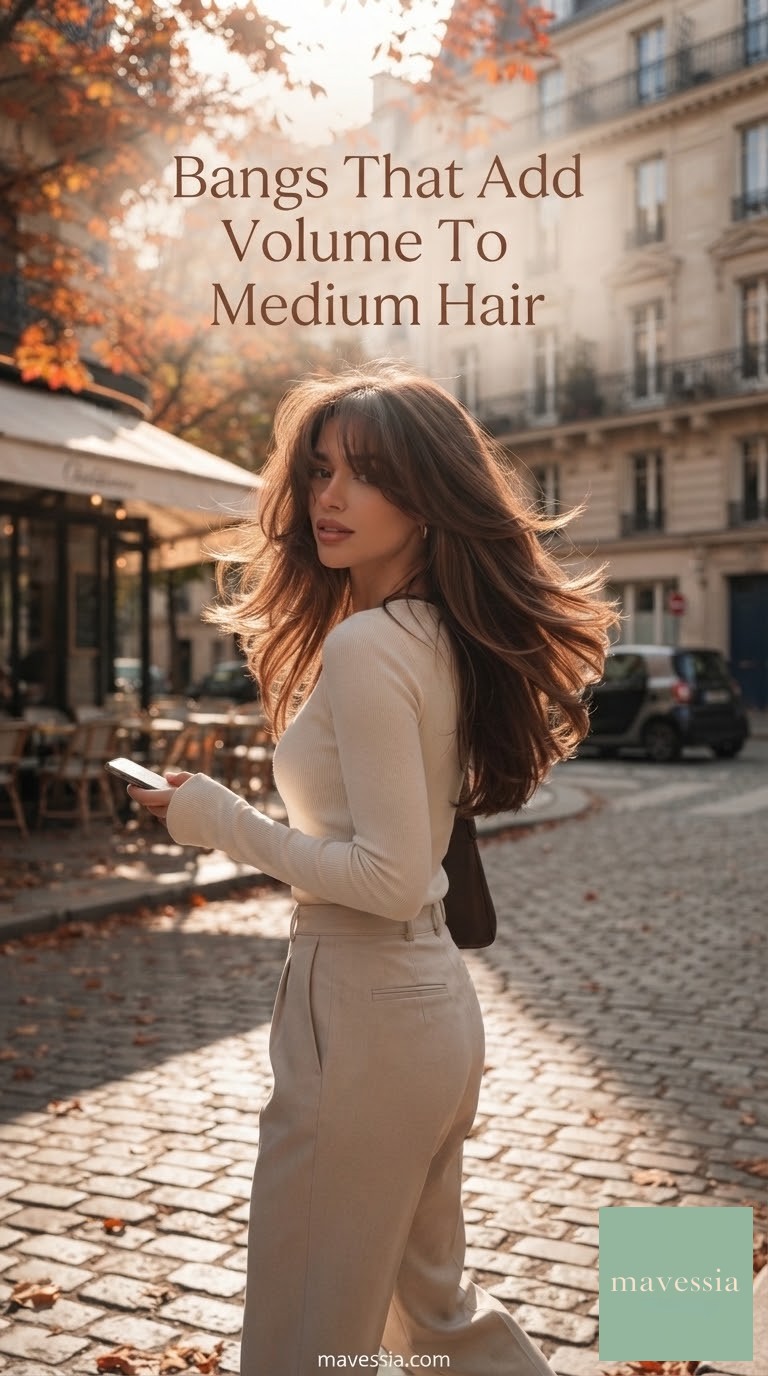 Bangs That Add Volume To Medium Hair