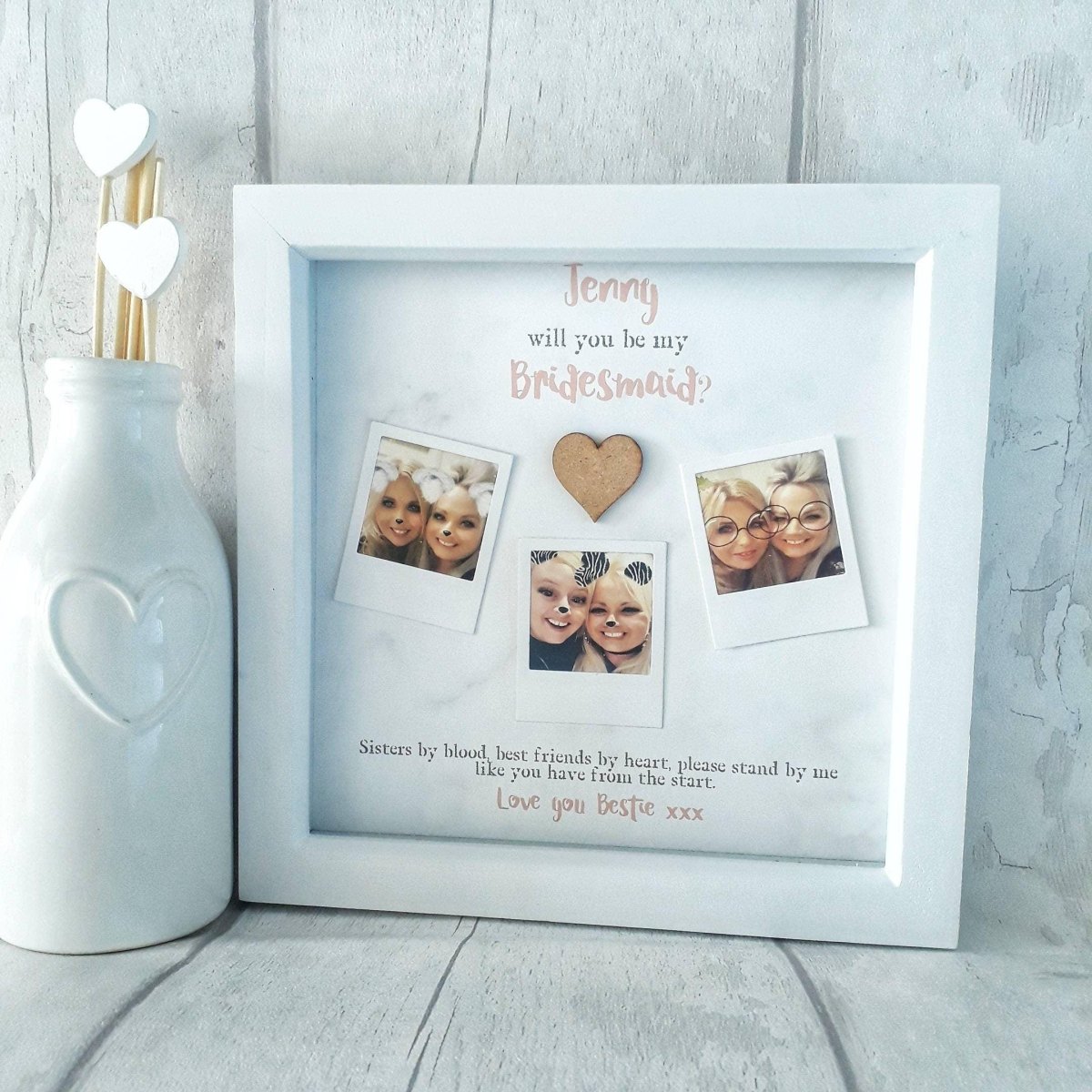 Bridesmaid photo memory gift
