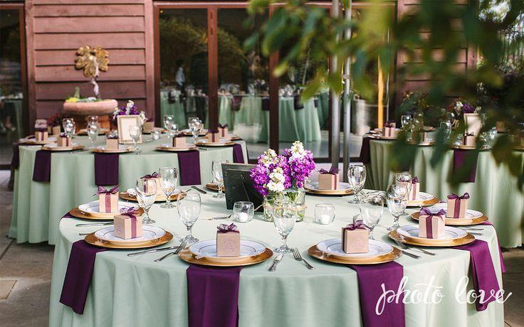 Purple sage green wedding flowers