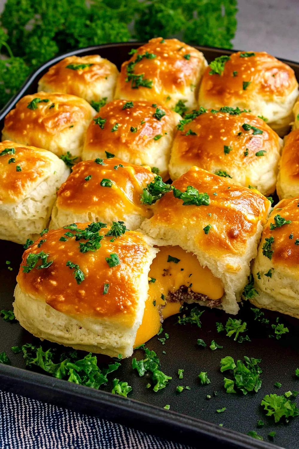 Cheesy Hawaiian Roll Sliders