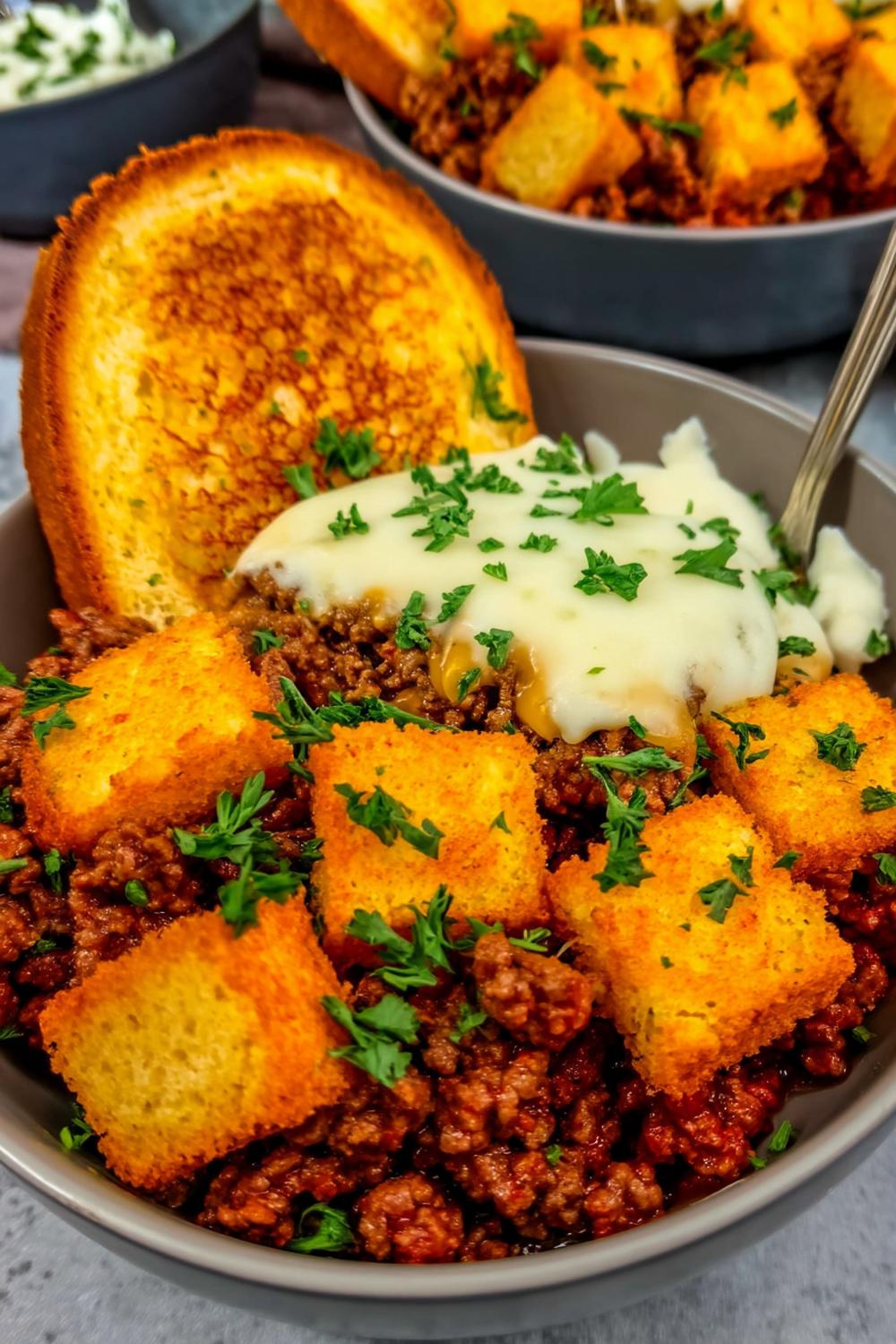 Savory Cornbread Chili Bowl