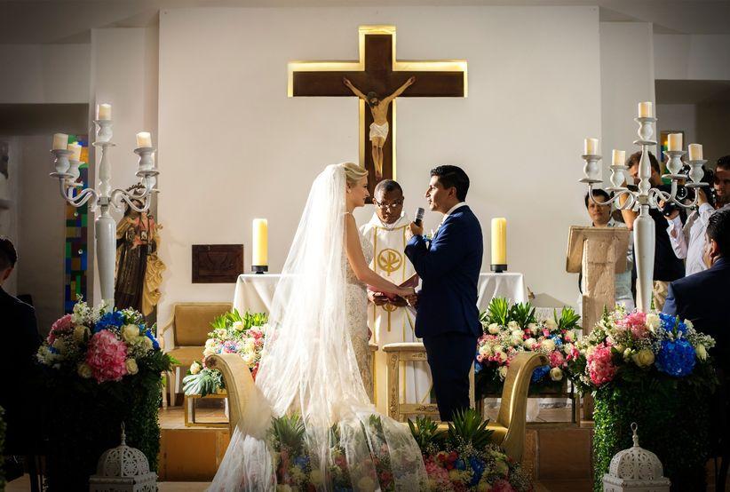 Religious wedding ceremony altar