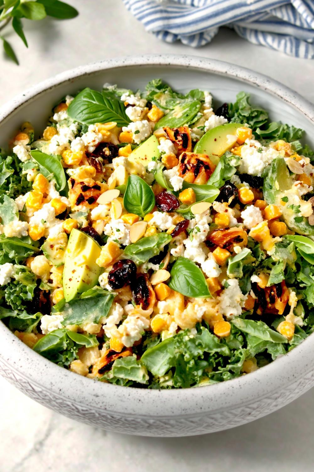 29. Cranberry and Almond Kale Salad Recipes with Creamy Poppy Dressing