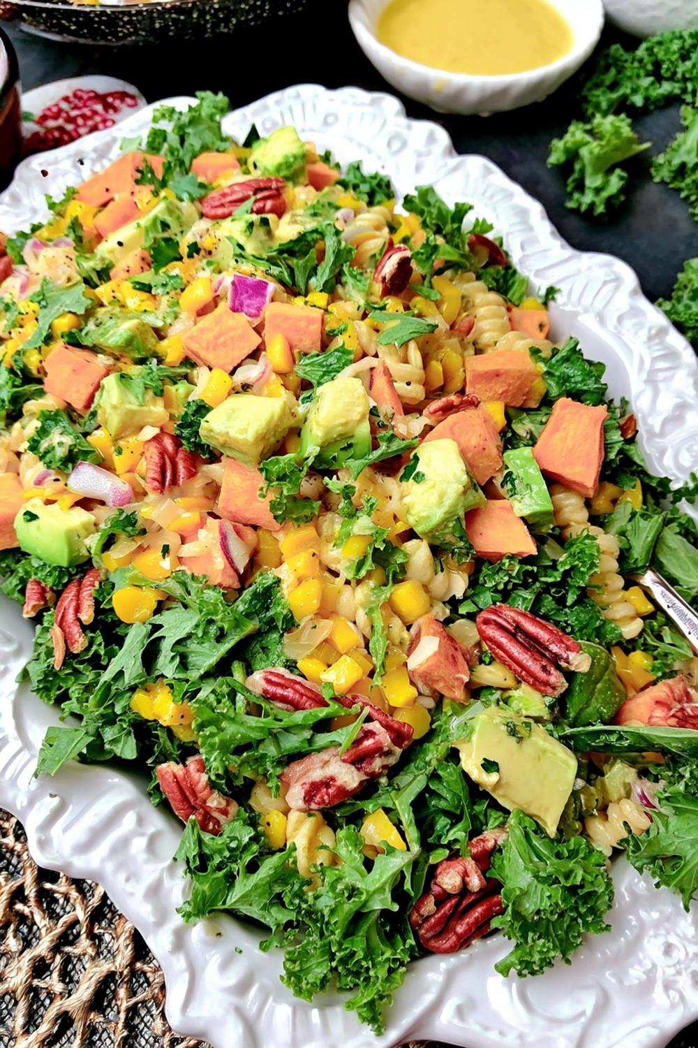 30. Roasted Sweet Potato Kale Salad Recipes with Maple Tahini