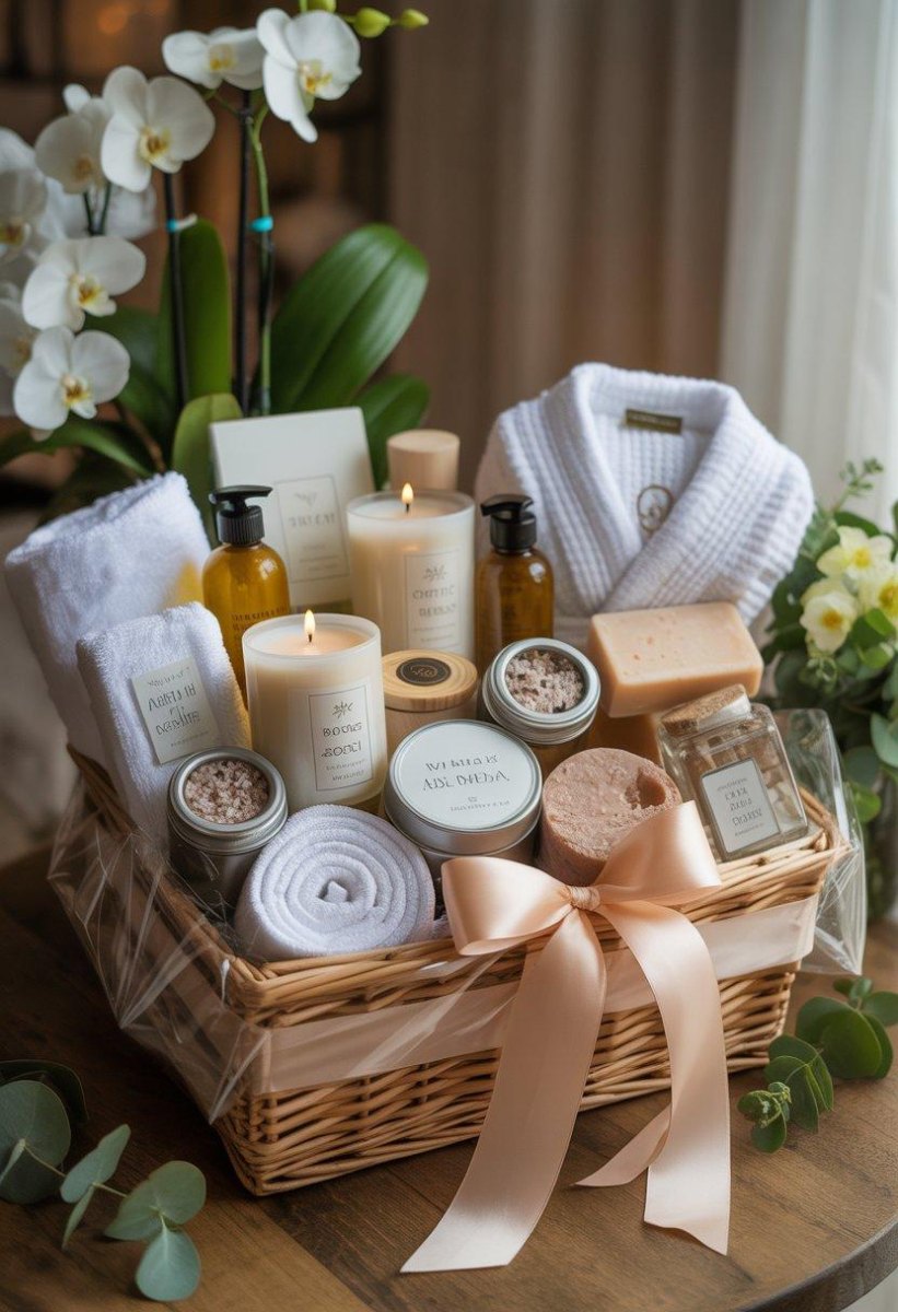 Spa bridesmaid proposal basket