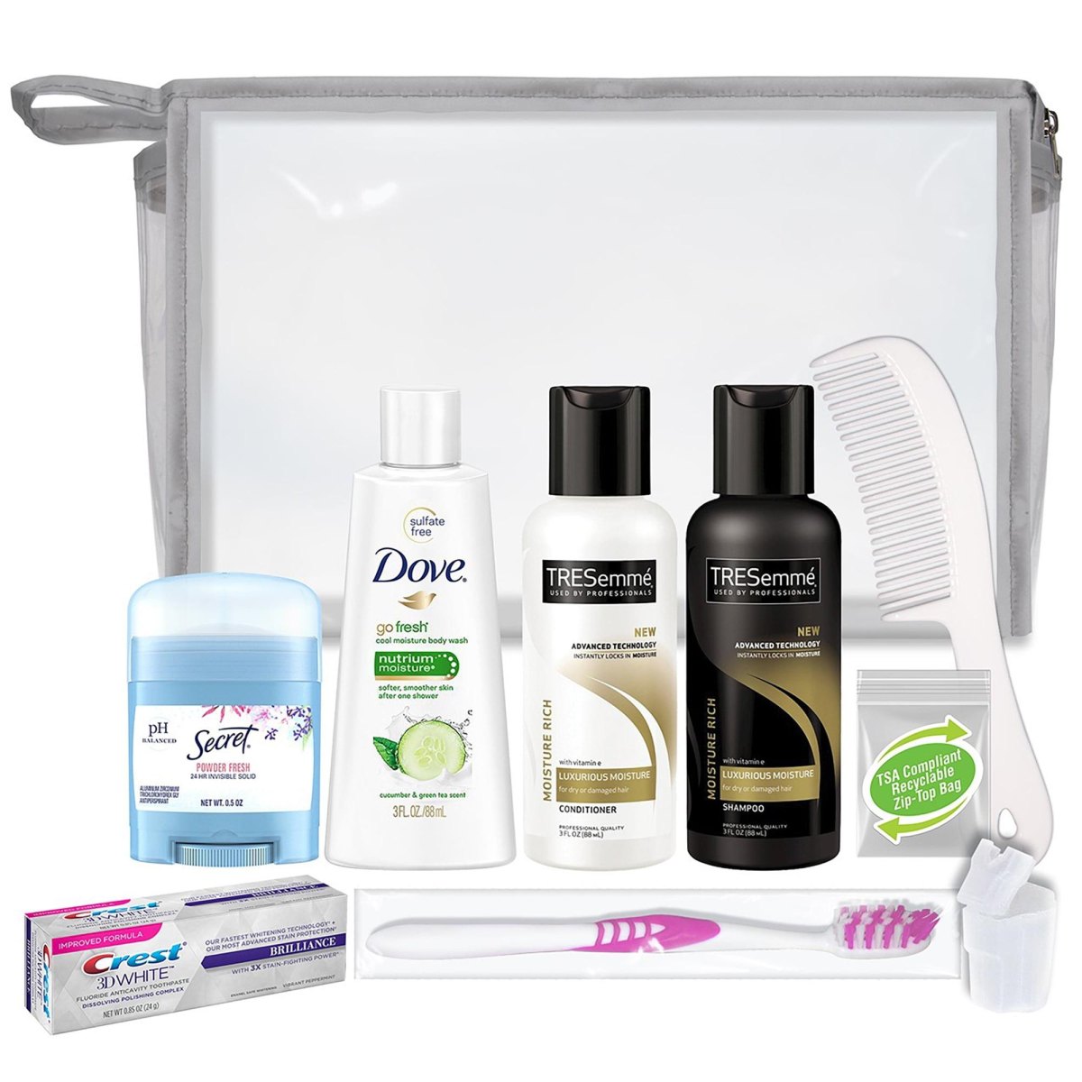 body wash deodorant travel toiletries