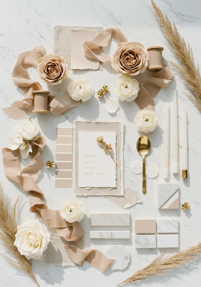 Neutral palette quiet luxury wedding